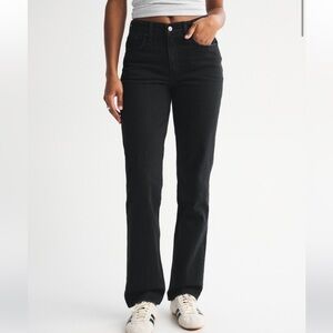 Abercrombie & fitch curve love mid rise 90s straight jeans